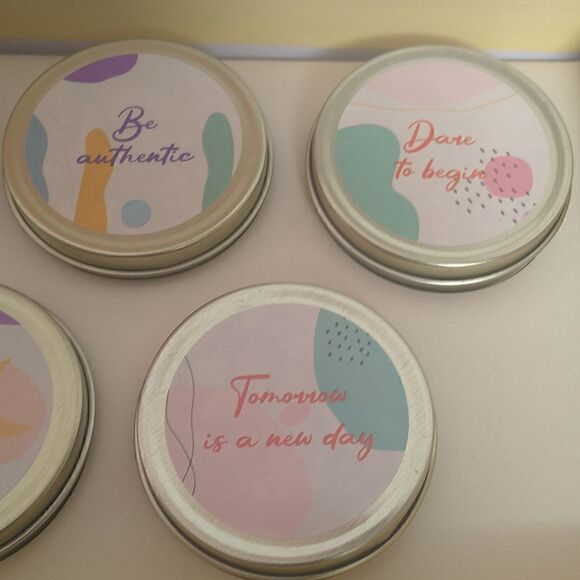 Daily Affirmations 7 Travel  Candle Set...NIB...Perfect Gift - Picture 4 of 7